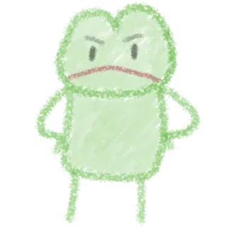 😡 7249b403 frog, green, cartoon, grumpy, animal, drawing telegram sticker
