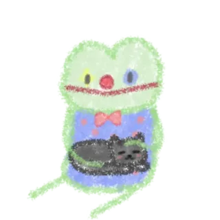 🐈‍⬛ d50d2be0 cat, animal, cartoon, cute, kawaii, illustration, character, sticker telegram sticker