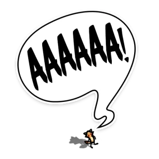 🗯 b6653571 AAAAAA! Schrei, Comic, Sprechblase, Ausdruck, Cartoon, Brüllen, Angst, Panik telegram sticker