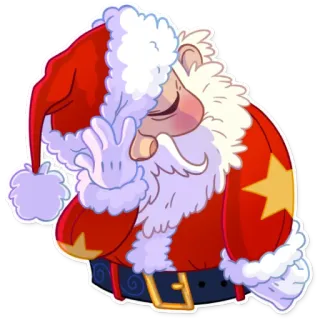 😕 7a93be09 Santa Claus 圣诞老人, 圣诞节, 圣诞老人, 粗鲁, 冒犯, 手势 telegram sticker
