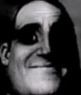 🤨 620d12af Mr. Incredible The Incredibles Mr. Incredible, meme, distorted, funny, creepy, black and white, face telegram sticker