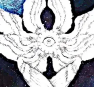 🧿 82784a64 eye, wings, abstract, celestial, galaxy, monster, geometric telegram sticker