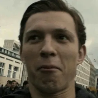 🙃 5fe58bf2 Tom Holland actor, celebrity, face, expression whatsapp sticker