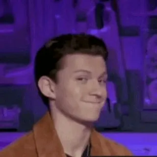 😏 c68b681f Tom Holland actor, smirk, celebrity, meme whatsapp sticker