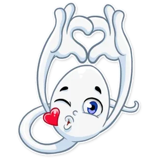 😘 af7f0780 cartoon, love, heart, cute, wink, kiss telegram sticker