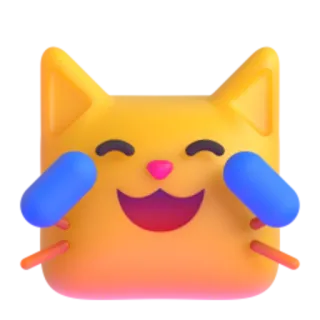 😹 029f2043 Emoji, Blij, Kat, Geel, Leuk, Schattig telegram sticker