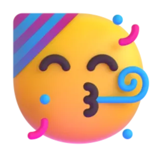 🥳 0e5c81d6 emoji, feest, viering, feestelijk, verjaardag, hoed, confetti telegram sticker