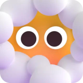 😶 3d5fef6b ogen, cartoon, sticker, personage, bubbel, schattig telegram sticker