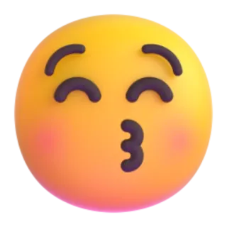 😚 40b1e6ca Emoji, Zoen, Gezicht, Liefde, Leuk, Geel telegram sticker