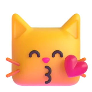 😽 44fc2e0b kat, kitten, hart, kus, liefde, schattig, dier telegram sticker