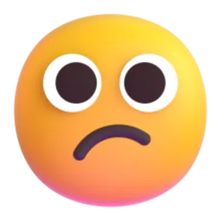 😕 62b122a3 verdrietig, emoji, gezicht, ongelukkig telegram sticker