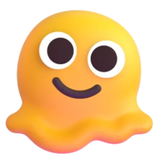 🫠 71942c8b Blob, Emoji, Leuk, Geel, Blij, Cartoon telegram sticker