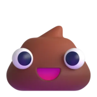 💩 839b82b0 poep, emoji, bruin, schattig, kawaii, glimlach, ogen telegram sticker