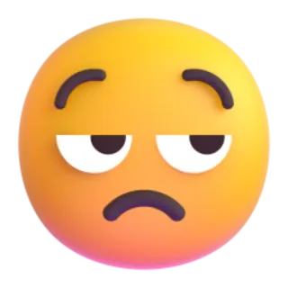 😒 93ba4c79 emoji, verveeld, uitdrukking, stemming, gezicht telegram sticker