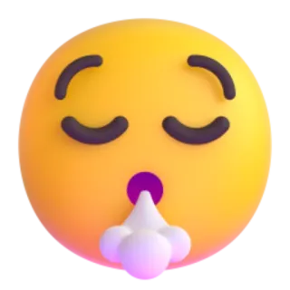 😮‍💨 ac9ba2ed Emoji, Expressie, Pfoe, Opluchting, 3D telegram sticker