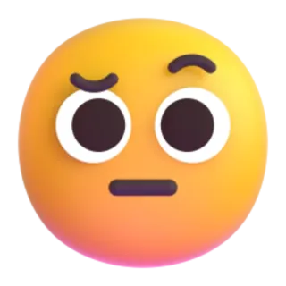 🤨 b5383a41 Emoji, Verward, Vragend, Denkend telegram sticker