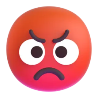 😡 c9bc8e6a boos, emoji, rood, gezicht telegram sticker