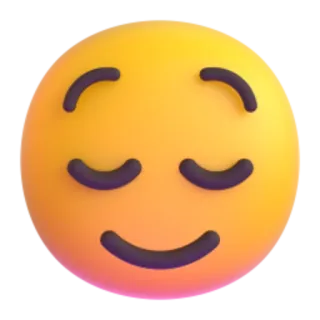 😌 dc45163d Emoji, Glimlach, Inhoud, Blij, Geel telegram sticker
