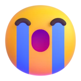 😭 e358b5ca emoji, huilen, verdrietig, tranen telegram sticker