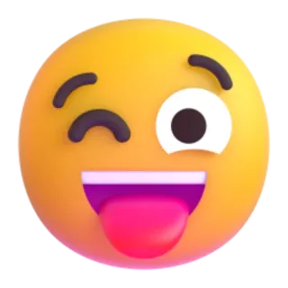 😜 eacde483 Emoji, Knipoog, Tong, Grappig, Speels telegram sticker