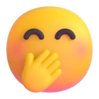 🤭 f0027368 Emoji, Gezicht, Hand, Expressie, Glimlach telegram sticker