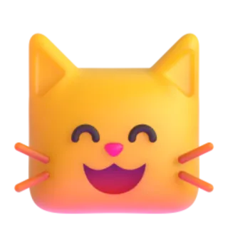 😸 f9ce0a88 kat, dier, emoji, schattig, geel, vrolijk telegram sticker