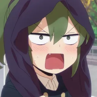 😨 f1bd5735 animé, choqué, expression, dessin animé, sweat à capuche, mignon telegram sticker