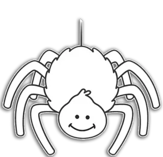 😘 4f403a22 spider, cartoon, insect, creepy, halloween, arachnid telegram sticker