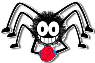 👏 d28f3284 spider, cartoon, boxing, gloves, animal telegram sticker