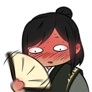 🥵 1cee8c9c Phim hoạt hình, Fan, Ngượng ngùng, Đỏ mặt, Anime telegram sticker