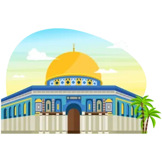 👆 9eeb06d9 Domo da Rocha, Jerusalém, Marco, Islã, Edifício, Arquitetura, Oriente Médio telegram sticker