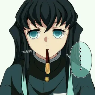 ❄ 27456c21 Muichiro Tokito Demon Slayer たぬおたカ anime, demon slayer, muichiro tokito, chibi, cute, character telegram sticker