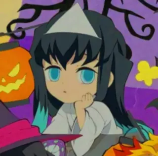 ❄ 33fdf704 anime, chibi, cartoon, halloween, cute, character telegram sticker