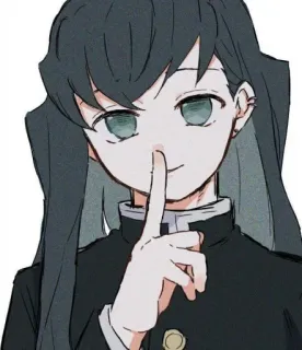 ❄ b641a133 anime, manga, character, gesture, silence telegram sticker