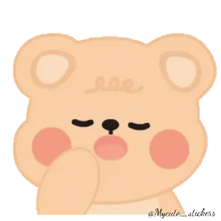 🐻 ced7c052 @Mycule beruang, lucu, kawaii, kartun, binatang, stiker telegram sticker
