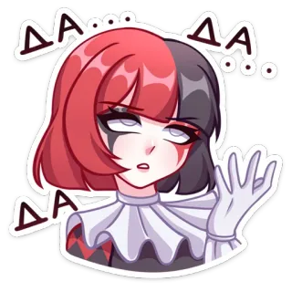 😒 67504acc Anime, Karakter, Wanita, Sarung tangan, Pose telegram sticker