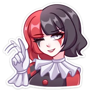 ✌️ 989f506d Harley Quinn harley quinn, dc comics, badut, pelawak, anime, kartun telegram sticker