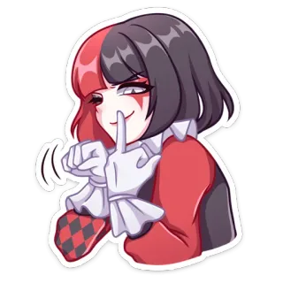 🖕 a161d2c7 Anime, Badut, Stiker, Wanita, Gadis, Karakter, Penjahat telegram sticker