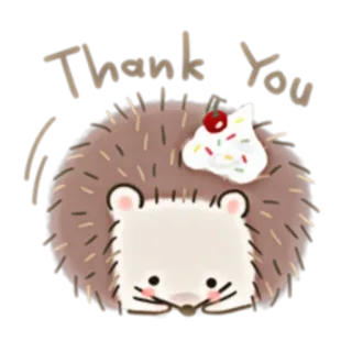 🙏 507ff8b5 Thank You danke, igel, dessert, süß, tier telegram sticker