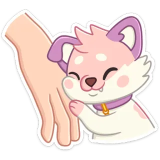 ☺️ 265b80be dog, pet, puppy, cute, hug, affection, kawaii, animal telegram sticker