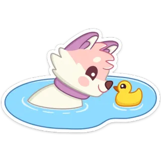 🛁 e0e6d662 cute, animal, duck, swimming, pool, water, kawaii telegram sticker