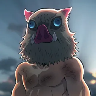 🔥 3726e483 Inosuke Hashibira Demon Slayer Inosuke, Thanh gươm diệt quỷ, Anime, Nhân vật telegram sticker