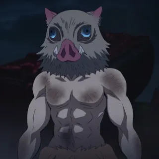 🔥 743b8e30 Inosuke Hashibira Demon Slayer Anime, Thanh Gươm Diệt Quỷ, Inosuke, Nhân vật telegram sticker