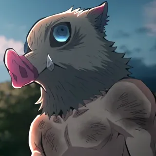 🔥 acf1a693 Inosuke Hashibira Demon Slayer Inosuke, Thanh Gươm Diệt Quỷ, Anime, Mặt nạ heo rừng, Nhân vật telegram sticker