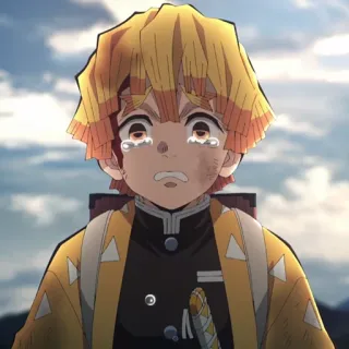 🔥 f8f35299 Zenitsu Agatsuma Demon Slayer Anime, Nhân vật, Thanh gươm diệt quỷ, Zenitsu, Khóc, Nhân vật Anime telegram sticker