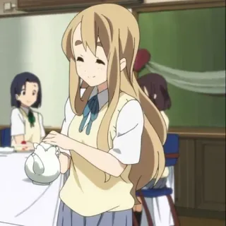 🩹 376a8274 アニメ, 女の子, 制服, お茶, 可愛い telegram sticker