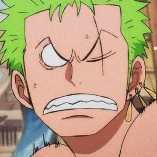 ⚔ 2f4969bd Roronoa Zoro One Piece Anime, Personagem, Cabelo verde, Pirata, Espadachim, Cicatriz telegram sticker