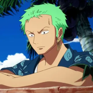 ⚔ 8f7b67cb Roronoa Zoro One Piece Anime, One Piece, Roronoa Zoro, Zoro, Cabelo verde, Pirata, Espadachim telegram sticker