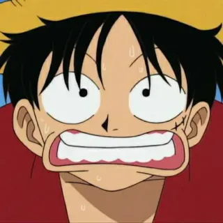 👒 99a28457 Monkey D. Luffy One Piece Anime, Manga, Piraat, Strohoed, Luffy whatsapp sticker