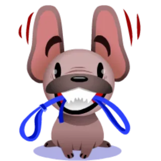 🐕 5fa9de97 hond, huisdier, dier, riem telegram sticker